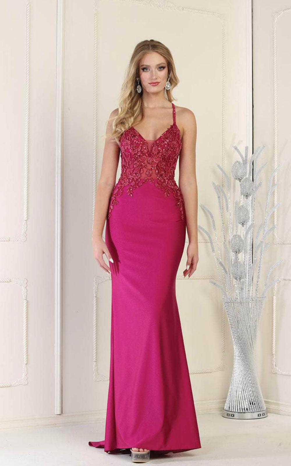 YQLNNE 05 Dusty Blue Beading Mermaid Prom Dresses Long Evening Gown