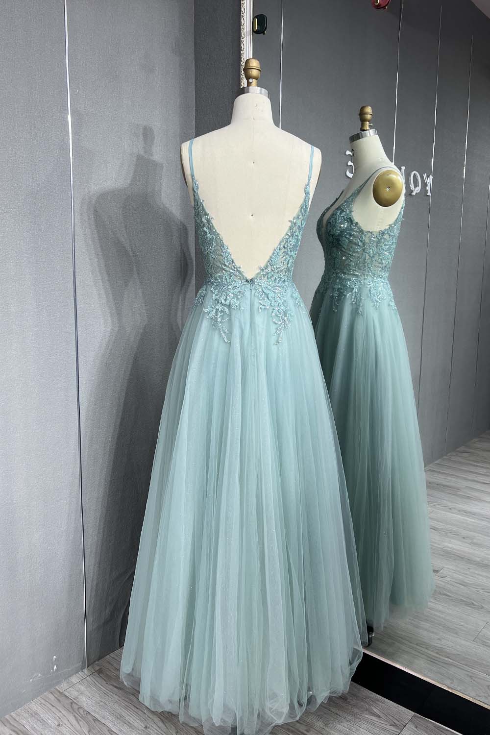 YQLNNE 102 Sparkly Mint Green Glitter Prom Dresses Long Party Dress