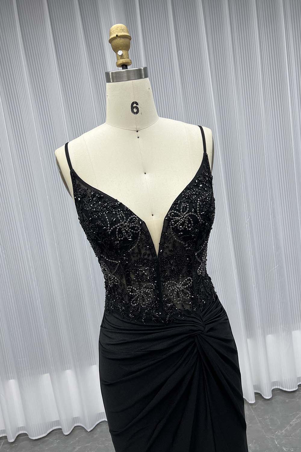 YQLNNE 09 Royal Blue Straps Long Prom Dresses Cystals Beaded Women Party Dress