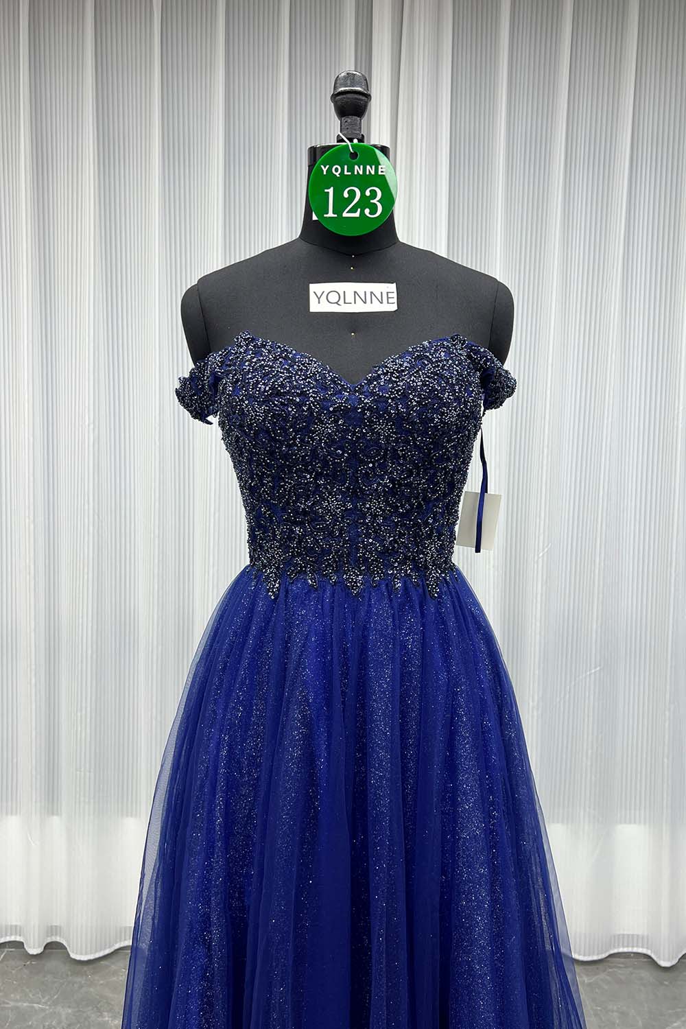 YQLNNE 0123 Wine Red Off Shoulder Prom Dress Long Party Gown
