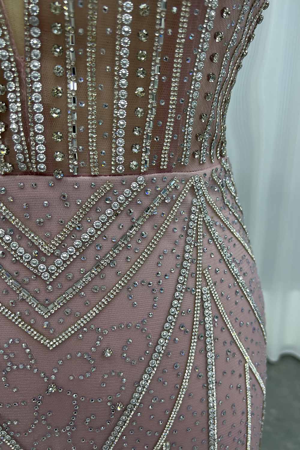 YQLNNE 0154 Sky Blue Rhinestones Long Prom Dresses Mermaid