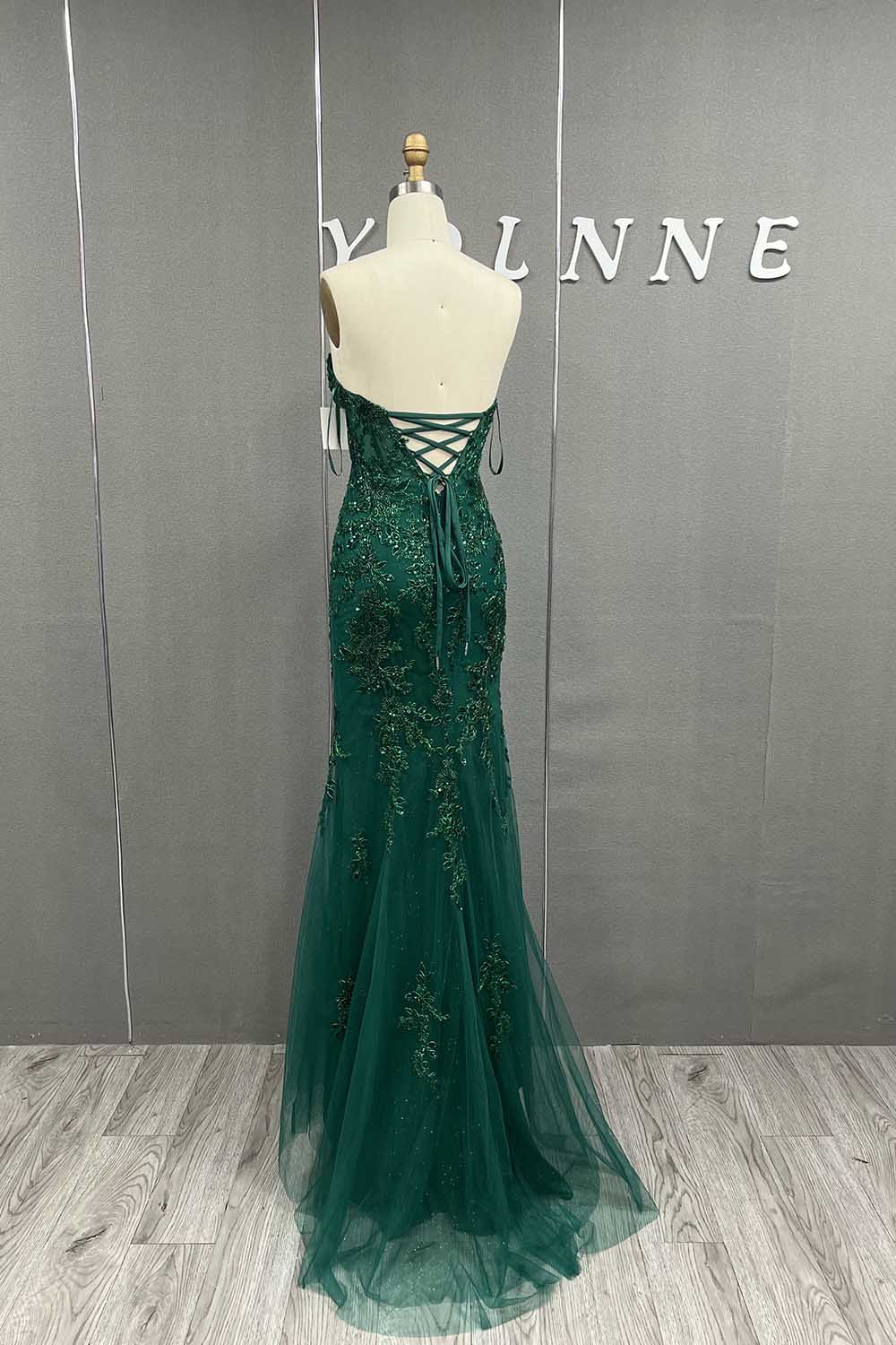 YQLNNE 012 Fuchsia Embroidery Beading Prom Dresses Long Mermaid Evening Gown Lace-up