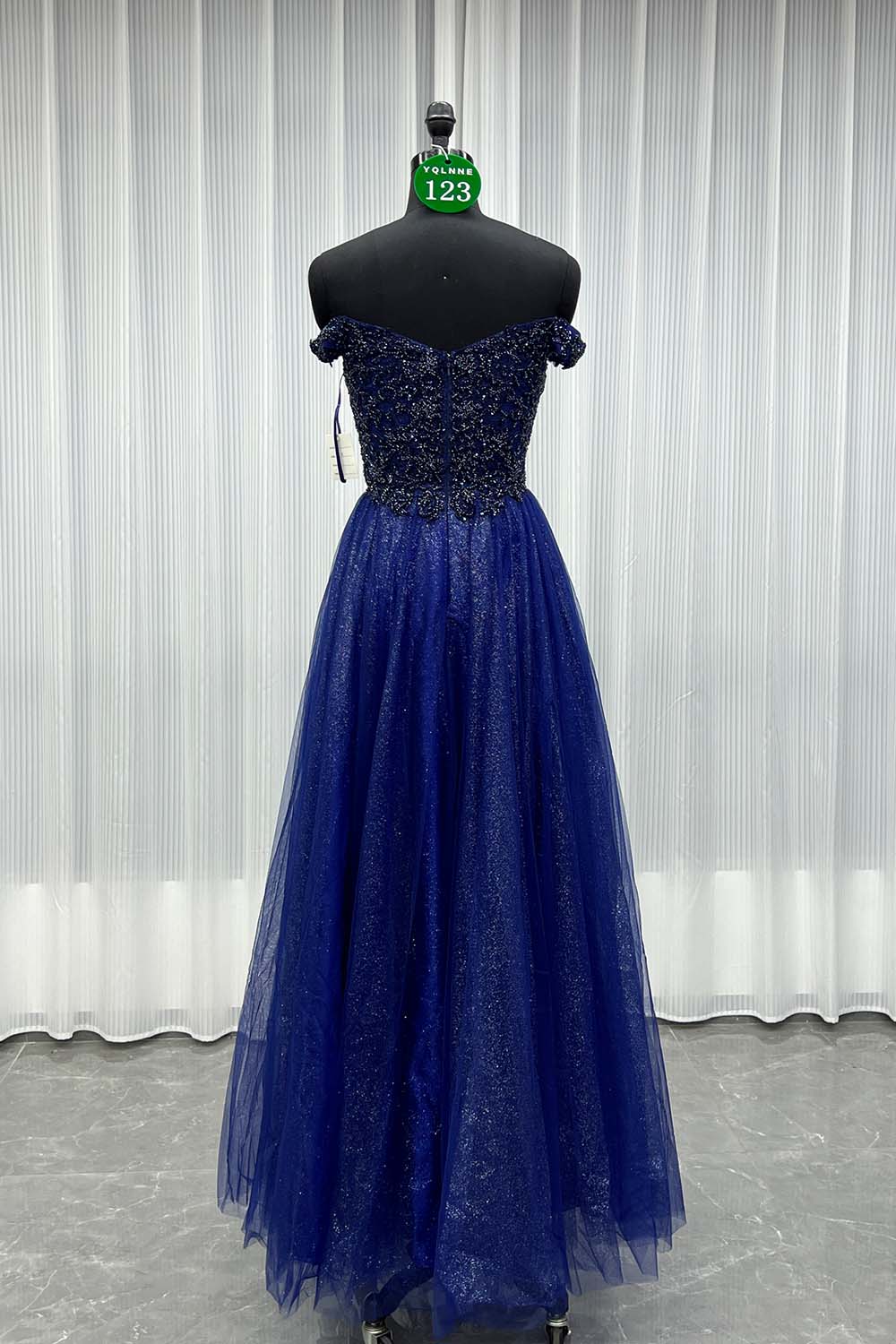 YQLNNE 0123 Wine Red Off Shoulder Prom Dress Long Party Gown