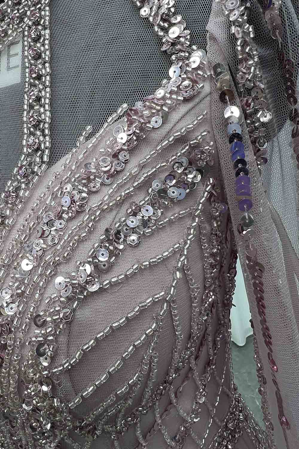 YQLNNE 054 Modest Muslim Purple Evening Dress Formal Women Gowns