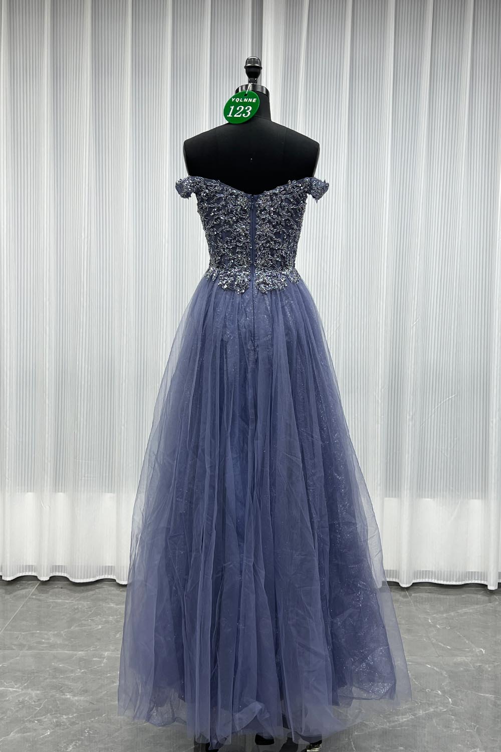 YQLNNE 0123 Wine Red Off Shoulder Prom Dress Long Party Gown