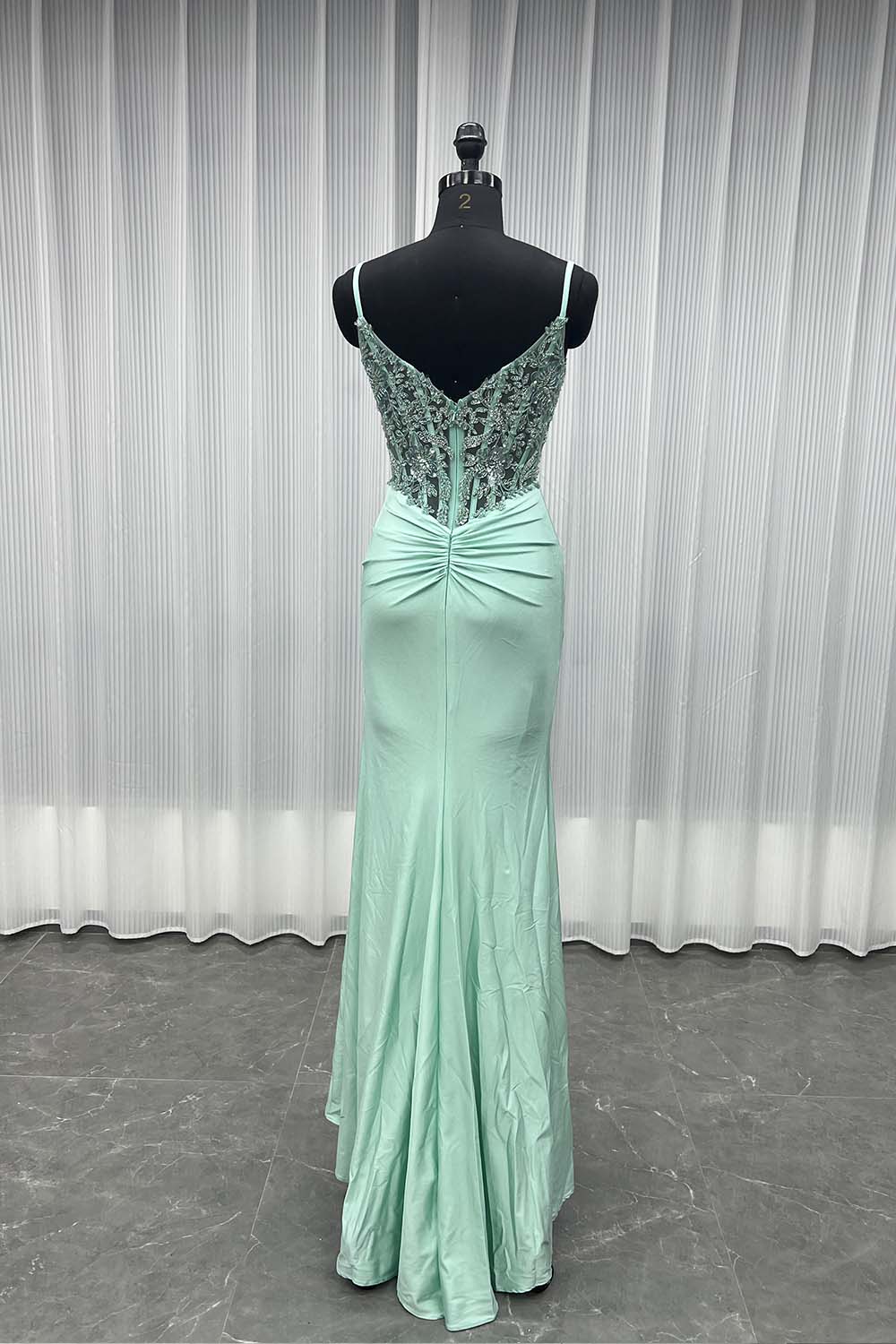YQLNNE 01 Sexy Black Embroidered Long Slit Prom Dresses Mermaid Spaghetti Beading Party Gown